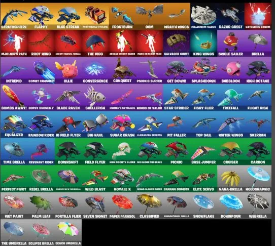 F889 The Reaper, Blue Squire, Royale Knight, Elite Agent, Blue Team Leader, Take The L, 77 Skins (G)