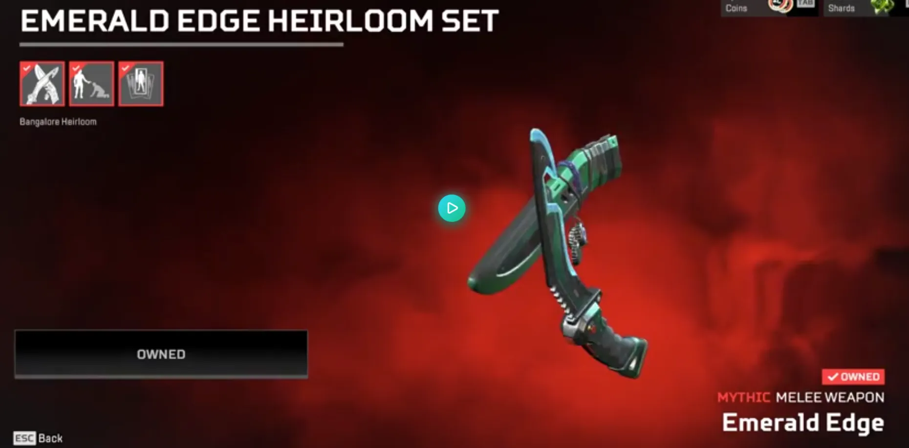 AP551 4 Heirlooms, Prestige Valkyrie, 286 Legendary Skins, Diamond, Relic, Exotic Shards 