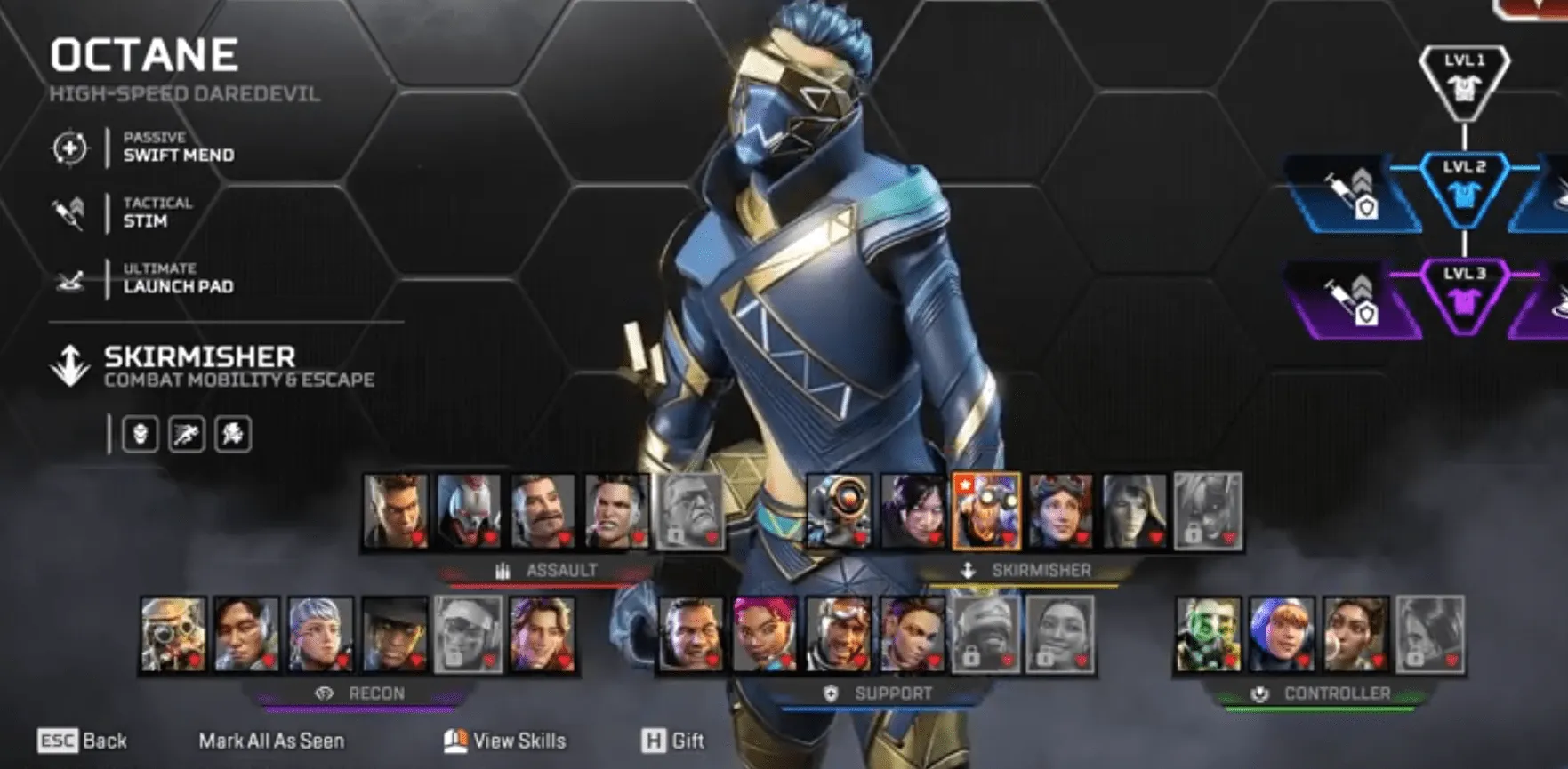 AP556 OCTANE HEIRLOOM + 1 REACTIVE + 198 Legendary Skins + 288 lvl + Surplus Acceleration + The Prestige + Turquoise Tranquility + Pressure Point + Gold Rush 