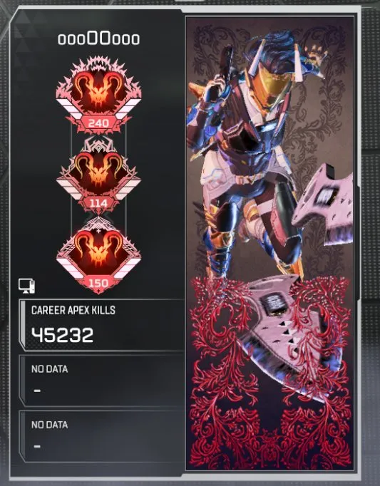 AP611 TOP 150 Predator, 20+ Heirlooms, 5 Prestige, 1500+ Legendary Skins, Cobalt Katar, Raptor’s Claw, Power Sword, Buster Sword