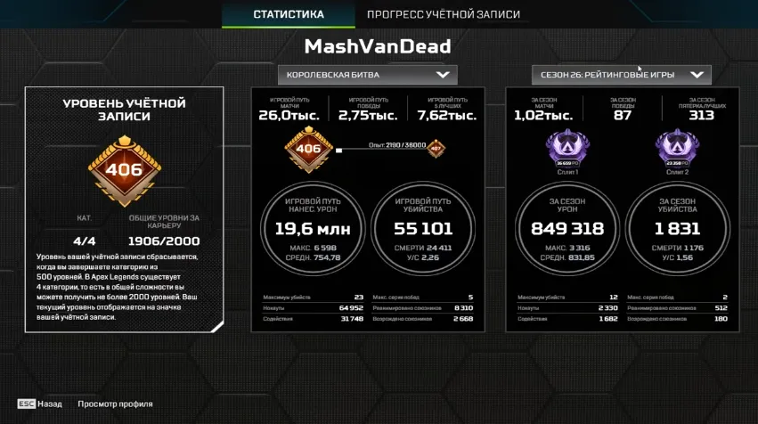 AP613 Predator s24/s25, 4 Heirlooms, 679 Legendary Skins, 55k Kills, High-Level Charms and Weapon Sets