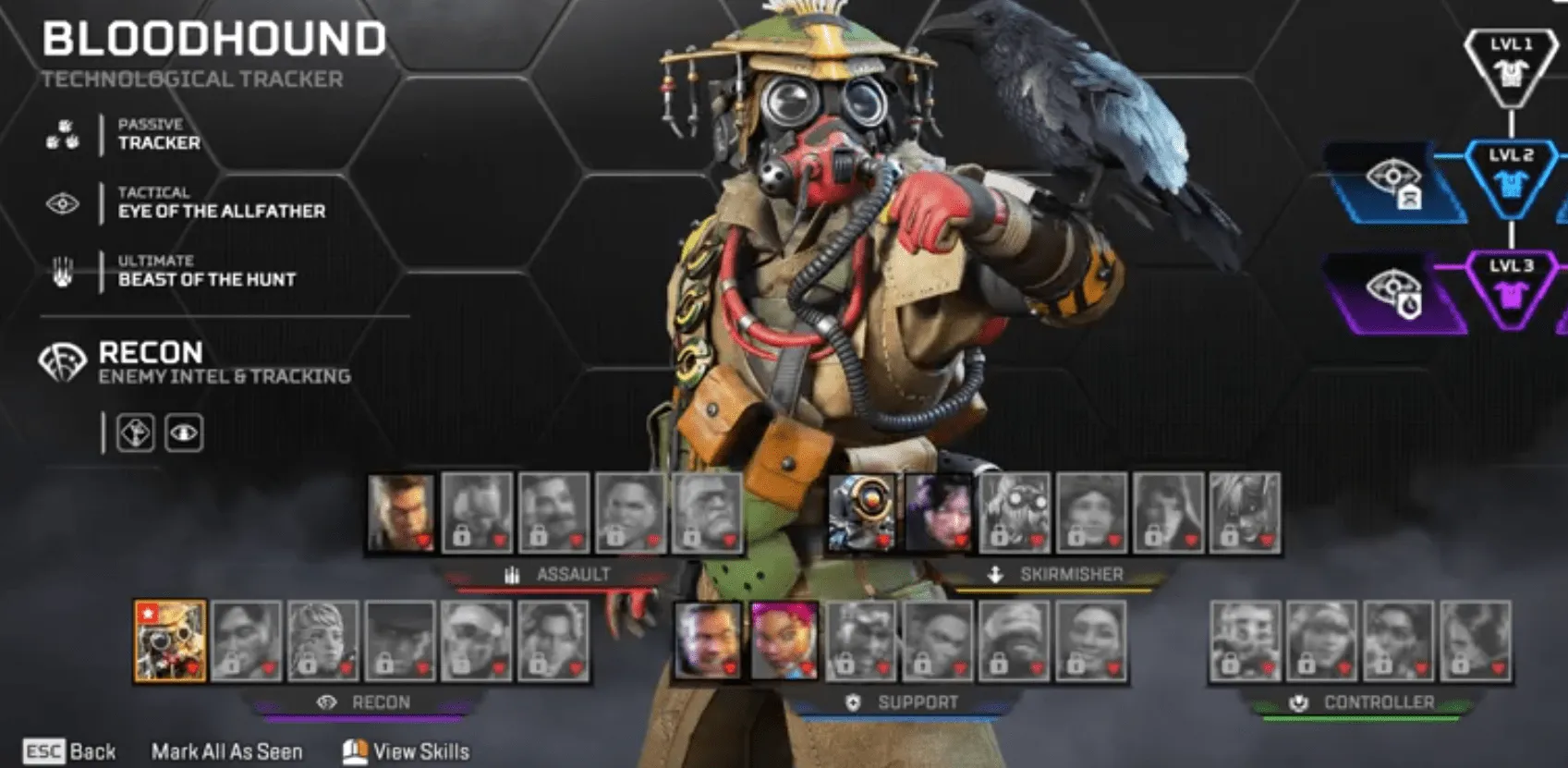 AP623 Bloodhound Relic Raven’s Bite + 21 Level Rookie Account