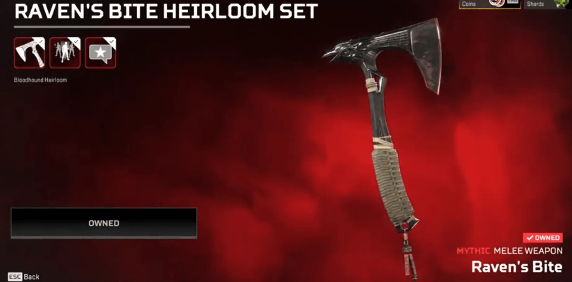 AP623 Bloodhound Relic Raven’s Bite + 21 Level Rookie Account