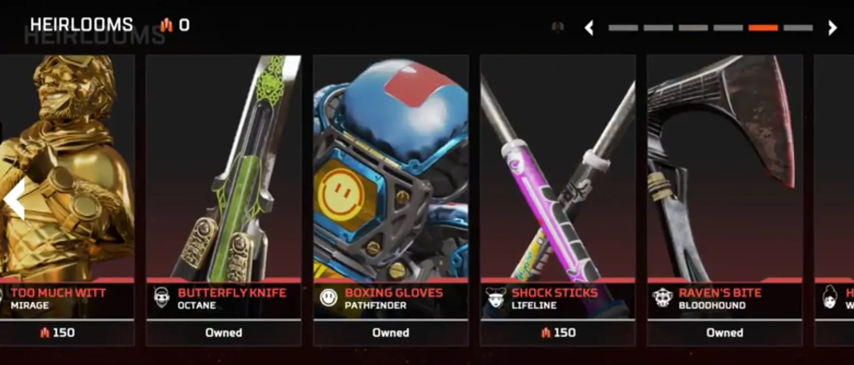 AP625 Level 971 - 8 Heirlooms, 3 Prestige, 400+ Legendary Skins