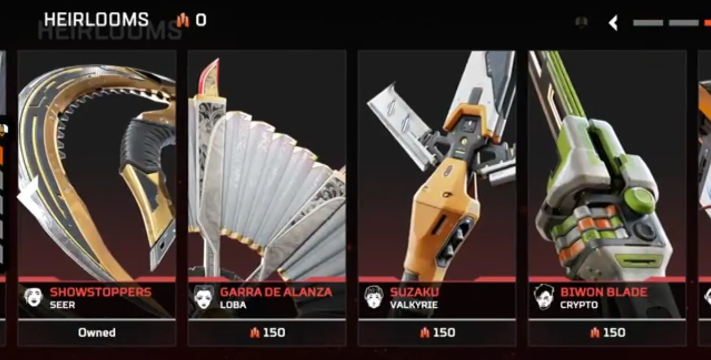 AP625 Level 971 - 8 Heirlooms, 3 Prestige, 400+ Legendary Skins