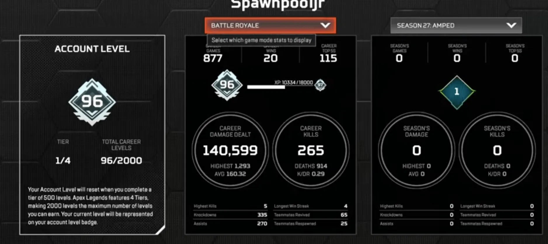 AP631 Prestige Caustic Apex Contagion + Revenant Death Grip Heirloom, Level 96 Rookie, 97 Legendary Skins