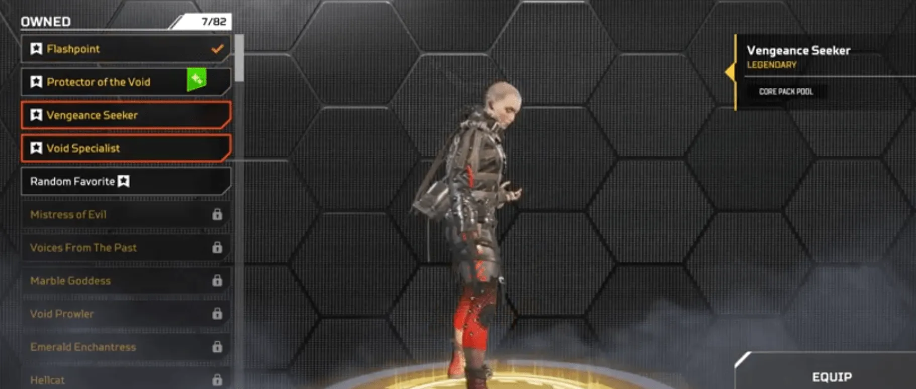 AP633 Relic Wraith Recolor Hope’s Dawn + Protector of the Void + Vengeance Seeker + Void Specialist + 32 Legendary