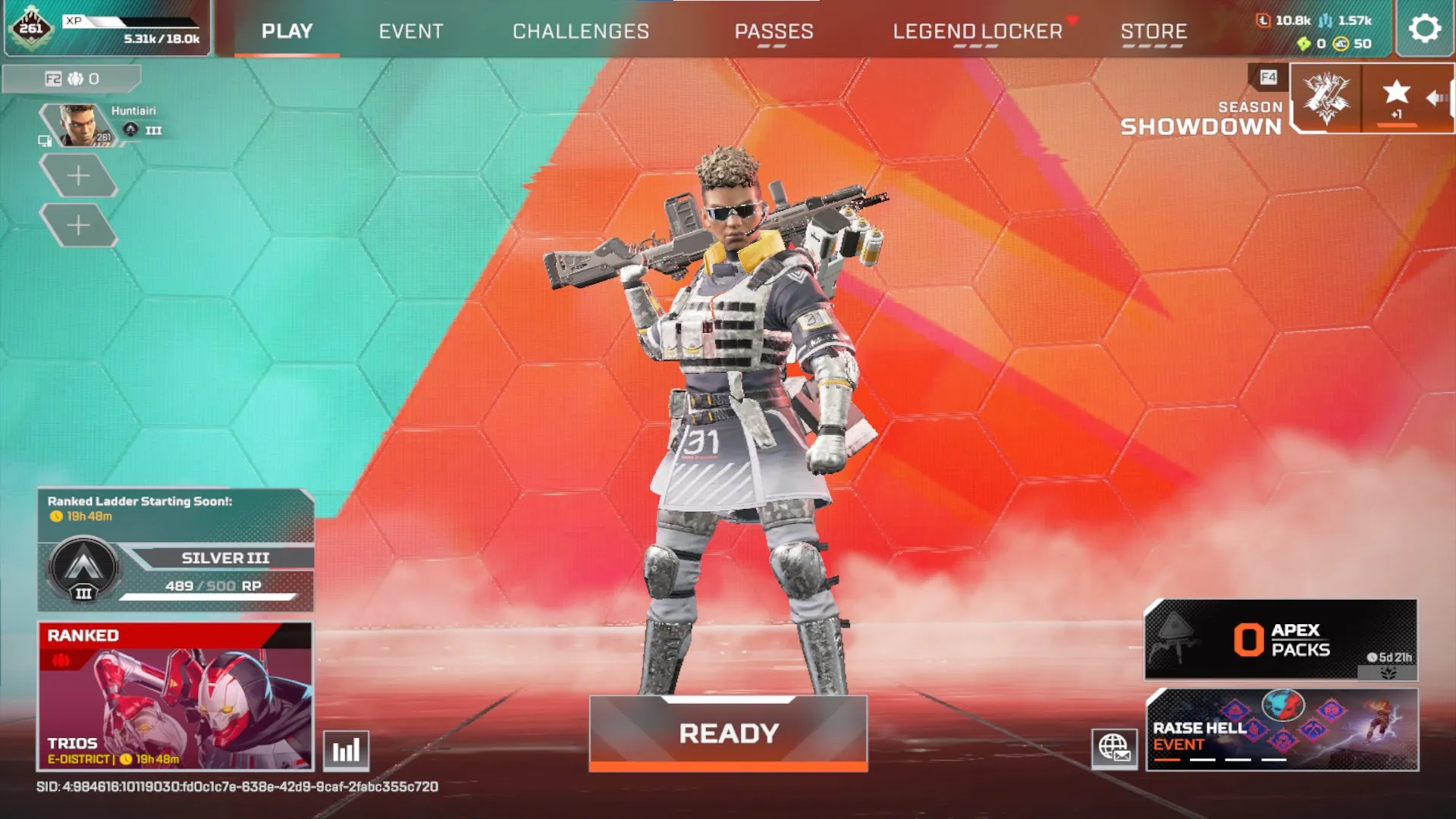 AP643 High Level 261 Account with 83 Legendary Items, 1 Exotic, Reactive Molten Soul Spitfire, Reactive Fatal Injection Volt, Wild West 30-30, Quicksilver Pathfinder