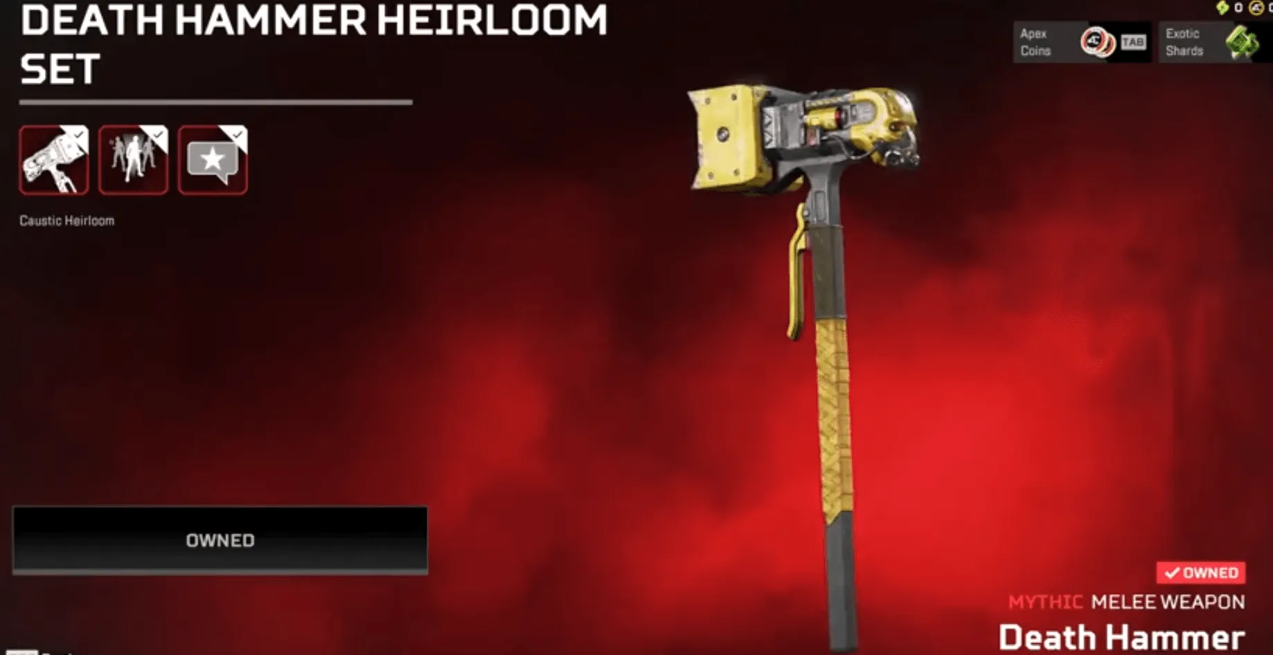 AP656 High Level 1189 Account with Caustic Death Hammer and Crypto Biwon Blade Heirlooms, Winters Grasp Legendary Skin