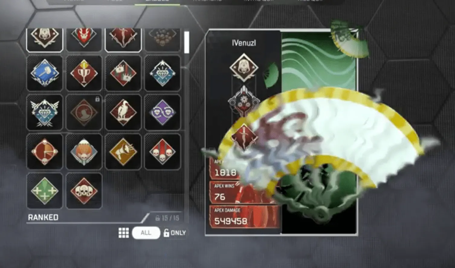 AP657 Revenant Dead Man’s Curve Heirloom | 524 Level | 267 Legendary Skins | Diamond S12 Rank | Multiple Legendary Weapon Skins | Full Legend Roster