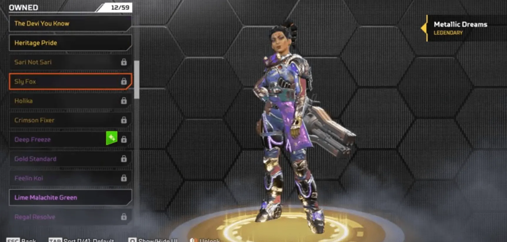 AP658 Rampart Heirloom Problem Solver + Metallic Dreams + High Stats