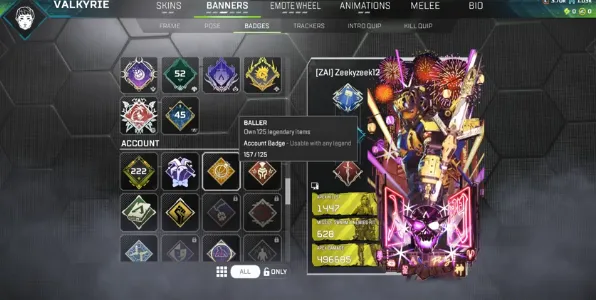 AP668 Valkyrie Heirloom - 722 Level - 157 Legends - Baller Valkyrie Skin - Suzaku Heirloom - Crypto Neurochrome - Ultras Speed Demon - Reptilian Fang LMG 