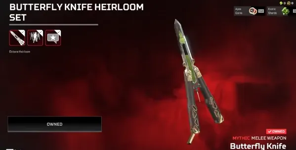 AP673 Octane Heirloom Butterfly Knife 511 Level 139 Legends Rampart Revenant Bloodhound R-301 Level 6 