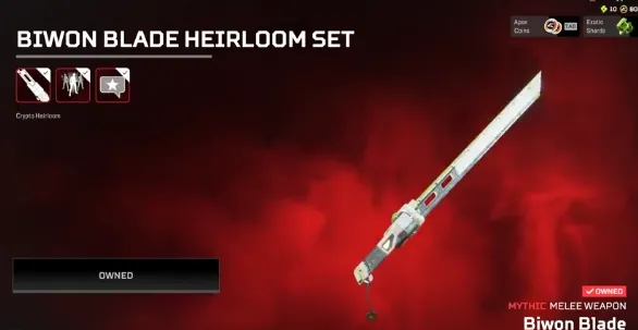 AP674 CRYPTO HEIRLOOM | Biyon Blade Heirloom Set | 556 LVL | 176 Legends | Winters Wrath Legendary | Crypto Fuse Bangalore Loba Rampart 