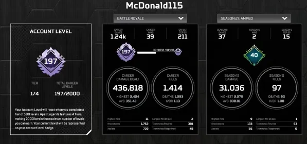 AP676 Too Much Witt Heirloom Set + Mirage Heirloom + Catalyst + Bloodhound + Level 197 + 178 Legends + M7 McDonald115 + 3 Reactive Skins 