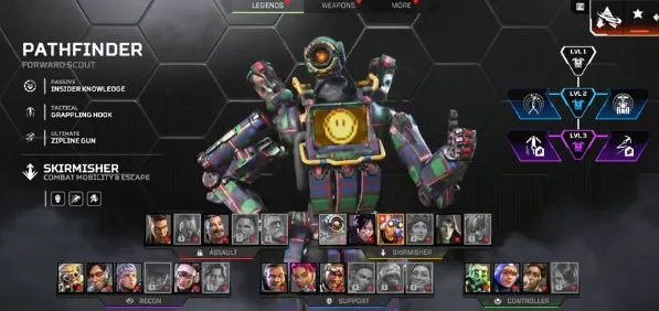 AP677 Octane Butterfly Knife Heirloom | New Moon R-301 | Volt SMG | Pathfinder Skirmisher | Rampart Controller | 176 LVL | 52 Legends 