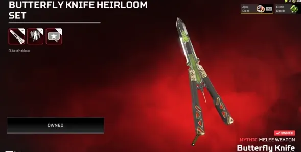 AP677 Octane Butterfly Knife Heirloom | New Moon R-301 | Volt SMG | Pathfinder Skirmisher | Rampart Controller | 176 LVL | 52 Legends 