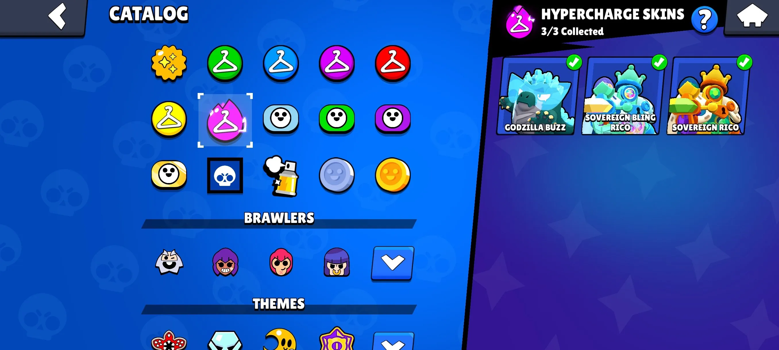 BS1889 24850 Trophies 63 Brawlers 137 Skins 7-11 Strength Hypercharged Shelly Mortis Fang 44 Rare 44 Super Rare 41 Epic 4 