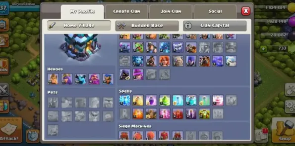COC155 Maxed Barracks TH13 Semi Max with High Heroes and Epic Hero Equipment 