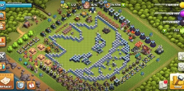 COC155 Maxed Barracks TH13 Semi Max with High Heroes and Epic Hero Equipment 