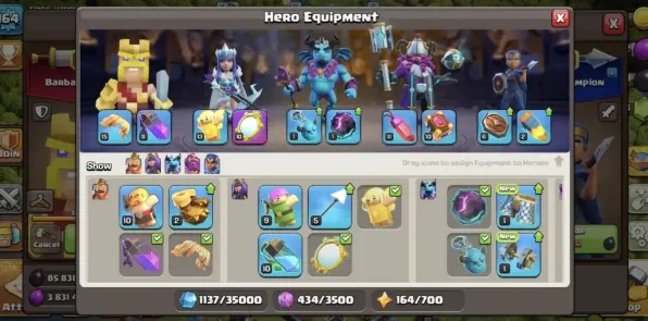 COC161 Max TH13 Semi Max Heroes | 5 Builders | BH8 | 588 Gems | High King Queen Prince Warden Royal 