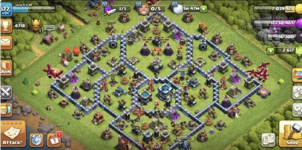 COC163 Th13 Semi Max | 5 Builders | High Heroes | 2600+ Gems 