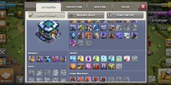 COC163 Th13 Semi Max | 5 Builders | High Heroes | 2600+ Gems 