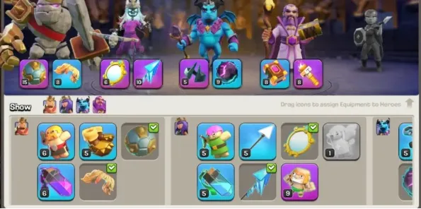 COC166 Maxed TH11 Heroes | BH 9 | King 50 Queen 50 Warden 20 Minion Prince 30 | Max Barracks Troops and Spells