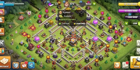 COC166 Maxed TH11 Heroes | BH 9 | King 50 Queen 50 Warden 20 Minion Prince 30 | Max Barracks Troops and Spells
