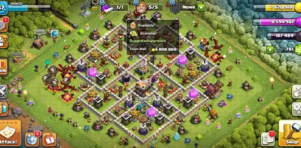 COC180 Max Defense TH11 – BK 50 AQ 50 Minion Prince 30 Warden 20 – Full Max Troops – 5 Builders – 781 Gems 