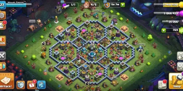 COC194 Max TH13 Semi Max Heroes Skins Royal Roker On
