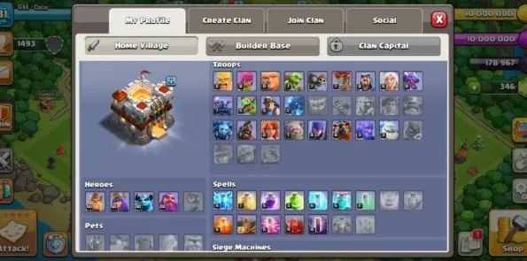 COC197 Maxed TH11 | Level 131 | 5 Builders | BH7 | Fully Maxed Troops & Spells | 4 Hero Skins | 2 Epic Hero Abilities 