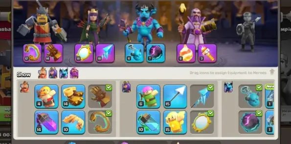 COC199 Maxed TH12, Strong Heroes, 5 Builders, Full Siege Upgrades 