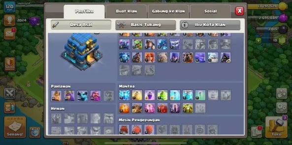 COC212 TH12 Mid Defense 90% Heroes 60/60/40 BH8 5 Builders Free Name Change 