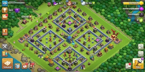 COC212 TH12 Mid Defense 90% Heroes 60/60/40 BH8 5 Builders Free Name Change 