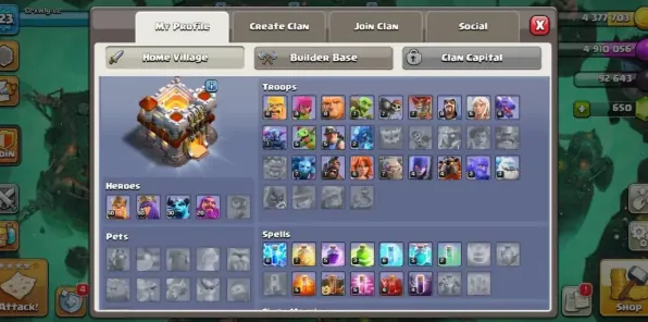 COC219 Max TH11 5 Builders Defense Max Troops Max Heroes 50 50 20 20 With Equipment 