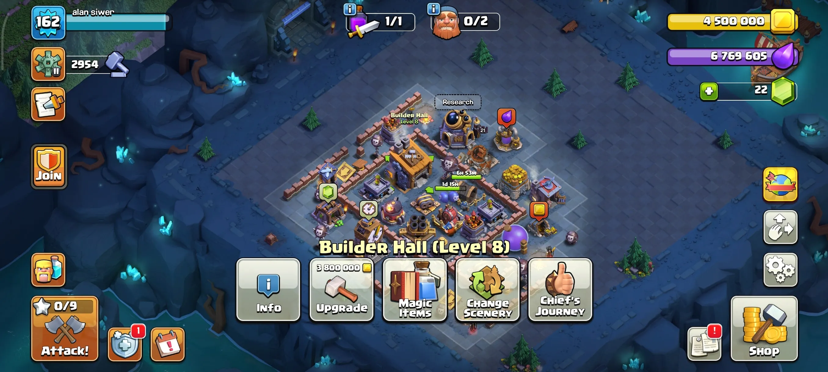 COC227 TH 13 Semi Max Heroes 73 73 46 42 21 Dragon Warden Legendary Skeleton King Gold Autumn Queen Gold 