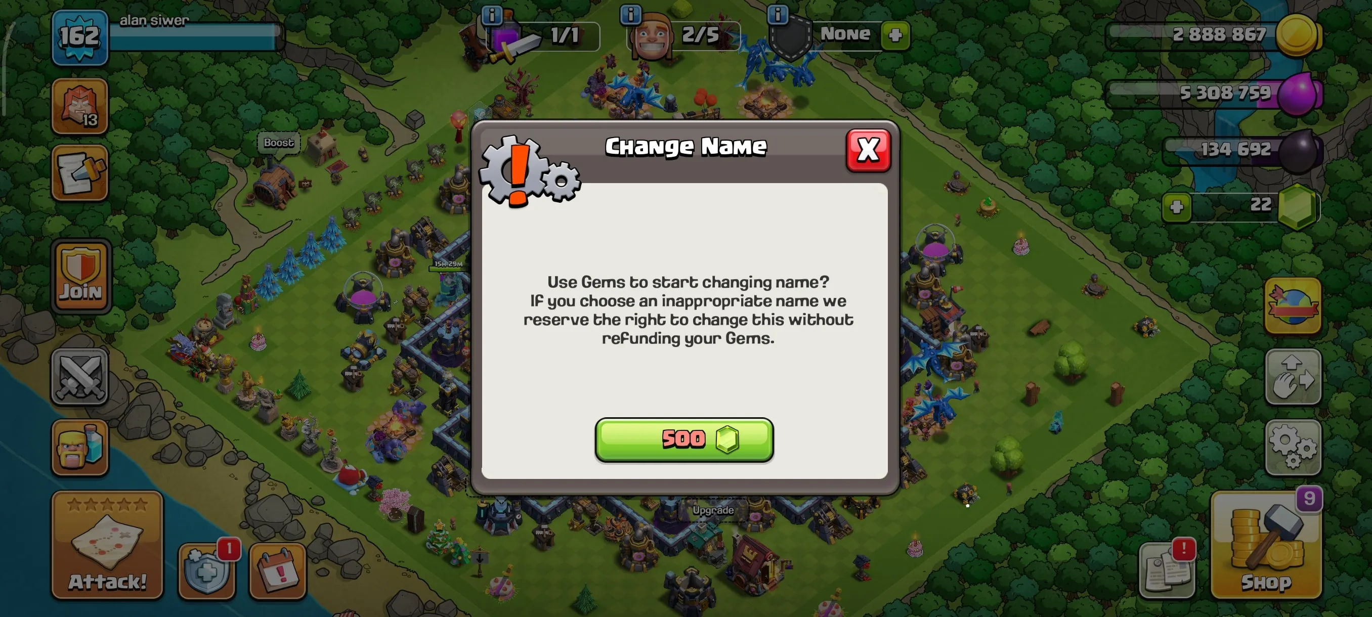 COC227 TH 13 Semi Max Heroes 73 73 46 42 21 Dragon Warden Legendary Skeleton King Gold Autumn Queen Gold 