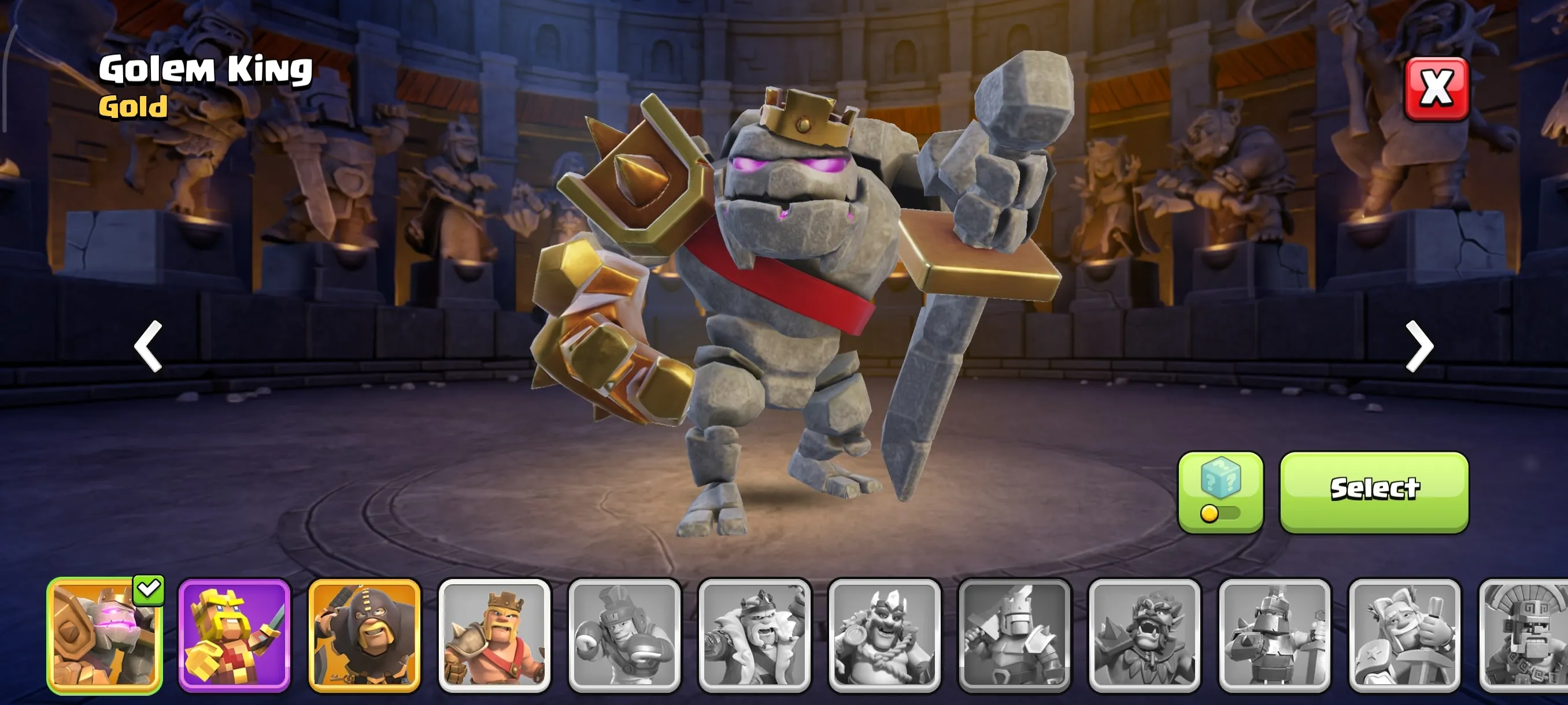 COC235 Maxed TH11 5 Builders – Golem King, Summer Warden, Miner Queen Gold Skins, Royale Scenery, Strong Heroes 