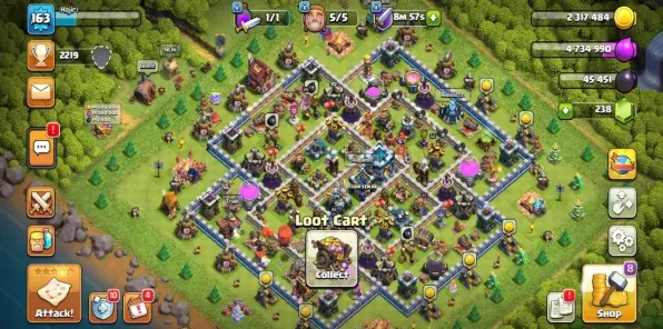 COC237 Maxed TH13 Semi-Max | BK49 AQ50 RC17 Warden29 | Many Maxed Troops & Spells 