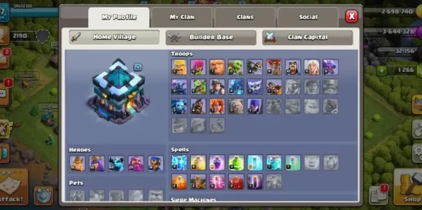 COC238 Maxed TH13 Heroes With Free Name Change 