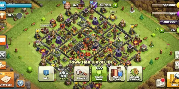 COC241 TH10 Nearly Maxed Base with Level 30 King & 27 Queen 