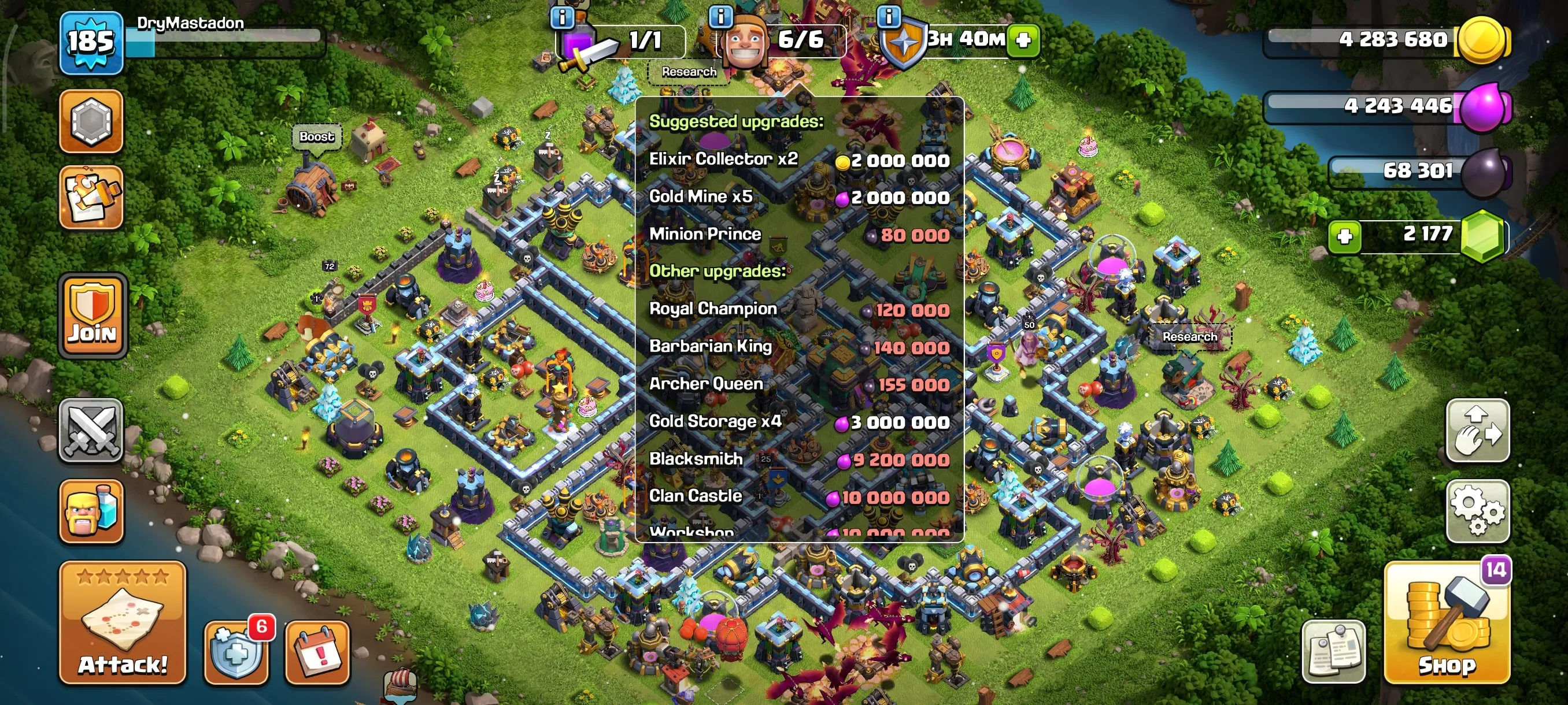 COC246 High TH14 Semi Max | Heroes 72 75 46 50 25 | Pets Maxed | 2177 Gems | 6 Builders | Raid Medals 2127 | Free Name Change 