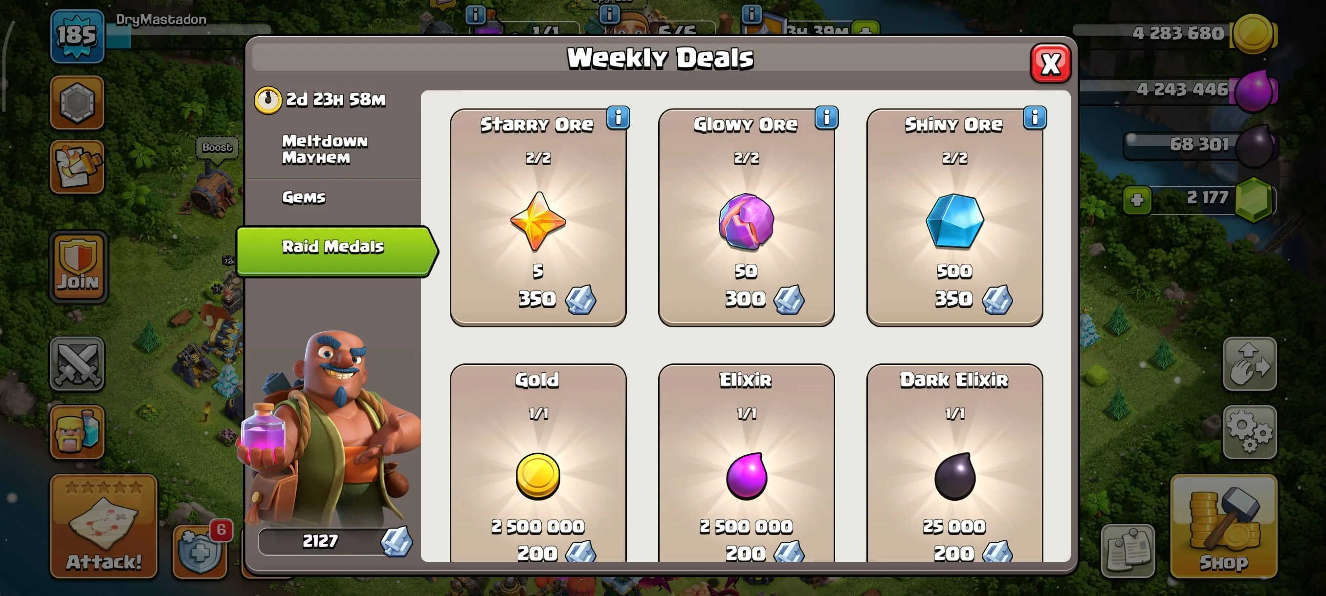 COC246 High TH14 Semi Max | Heroes 72 75 46 50 25 | Pets Maxed | 2177 Gems | 6 Builders | Raid Medals 2127 | Free Name Change 