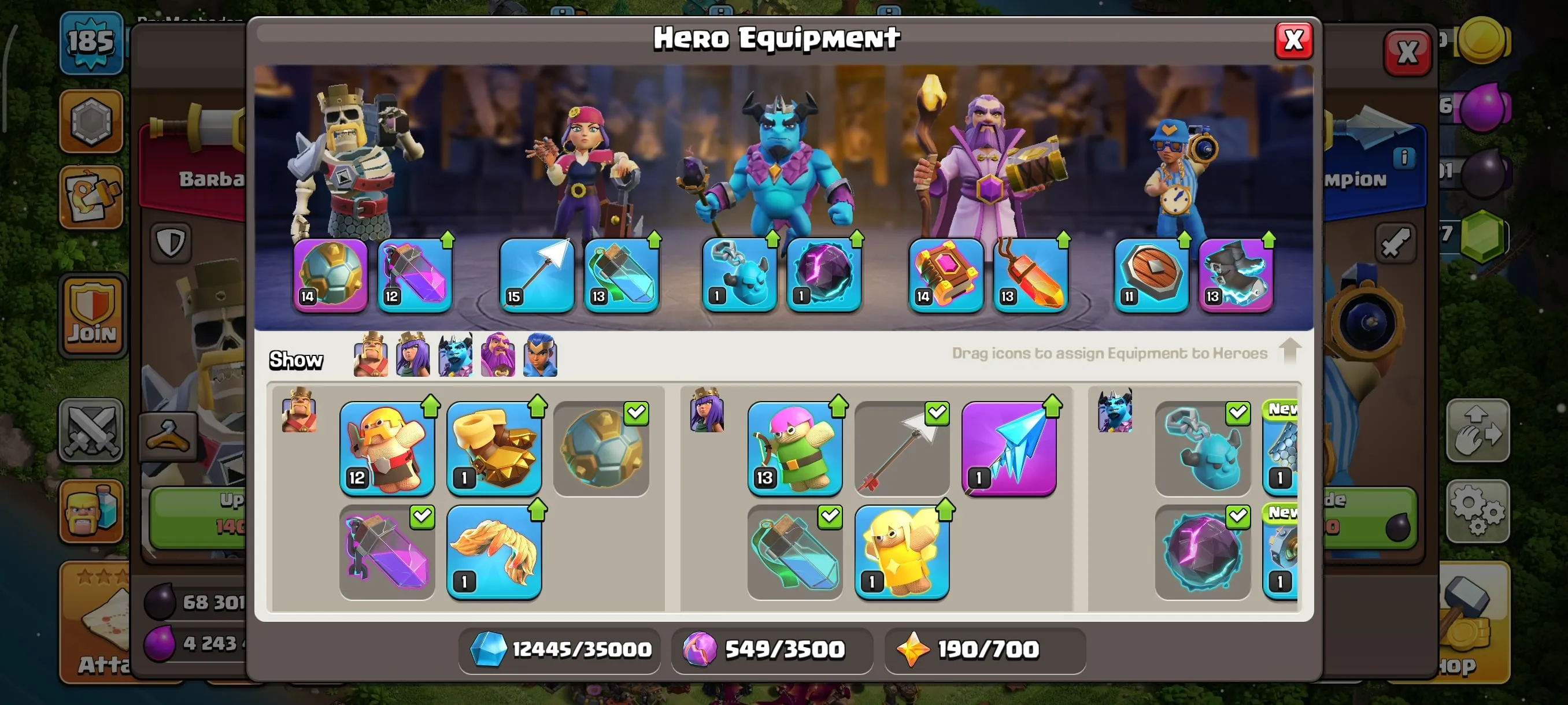 COC246 High TH14 Semi Max | Heroes 72 75 46 50 25 | Pets Maxed | 2177 Gems | 6 Builders | Raid Medals 2127 | Free Name Change 