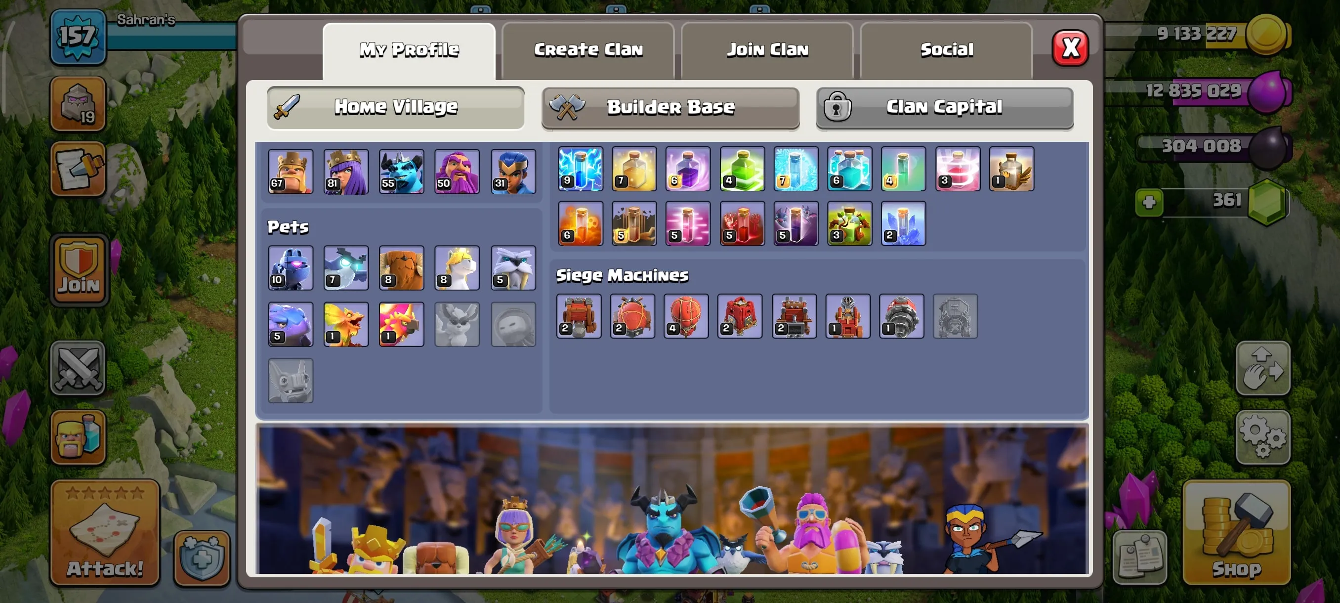 COC341 TH15 Semi Max | Super Squad King | Summer Queen | Summer Warden | Clash-A-Rama Champion | Strong Pets.