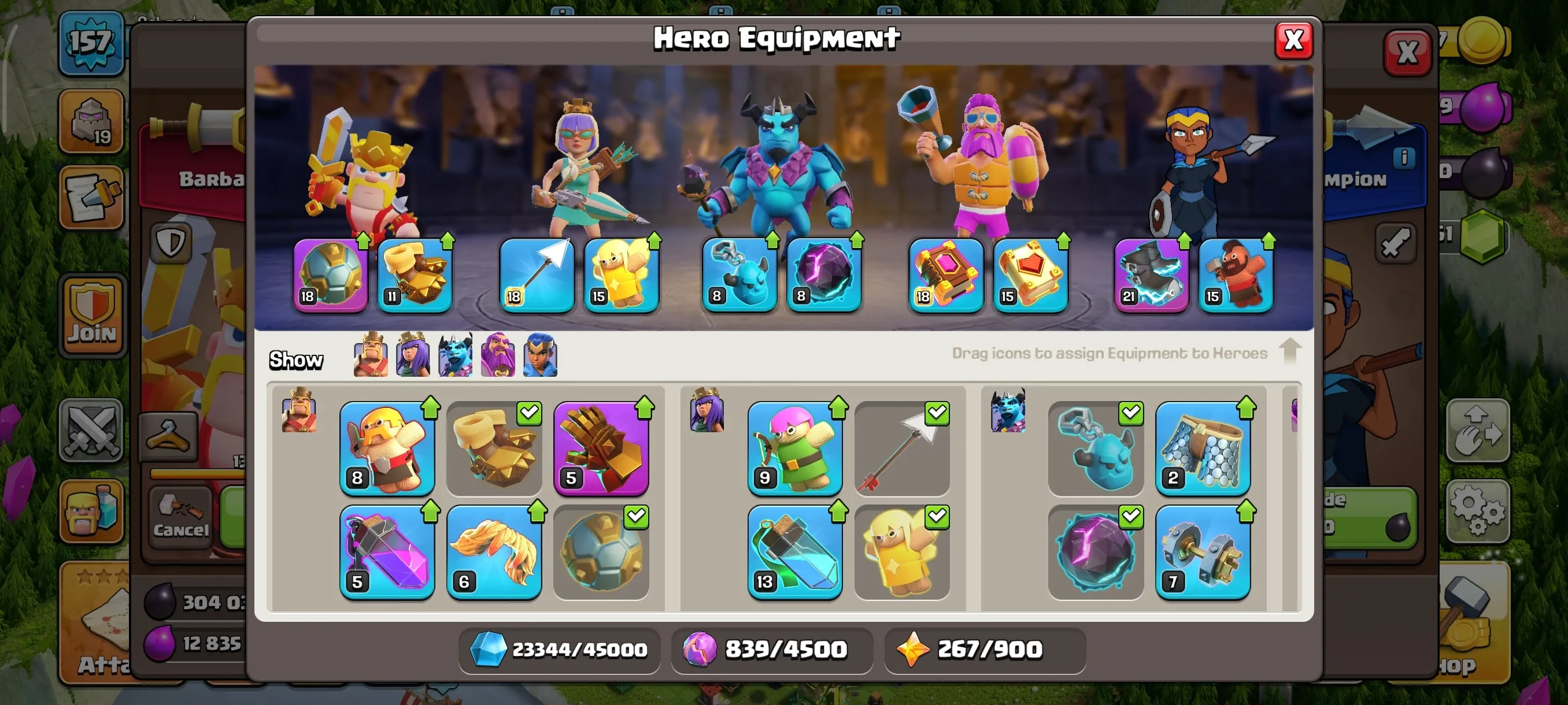 COC341 TH15 Semi Max | Super Squad King | Summer Queen | Summer Warden | Clash-A-Rama Champion | Strong Pets.