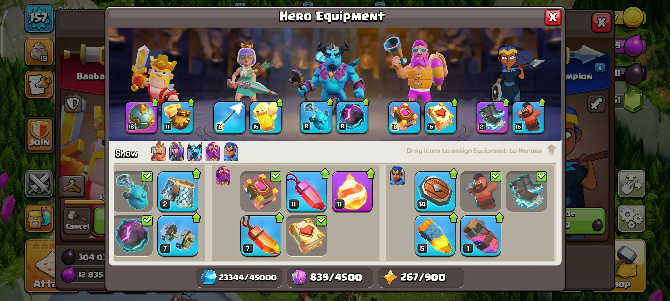 COC341 TH15 Semi Max | Super Squad King | Summer Queen | Summer Warden | Clash-A-Rama Champion | Strong Pets.