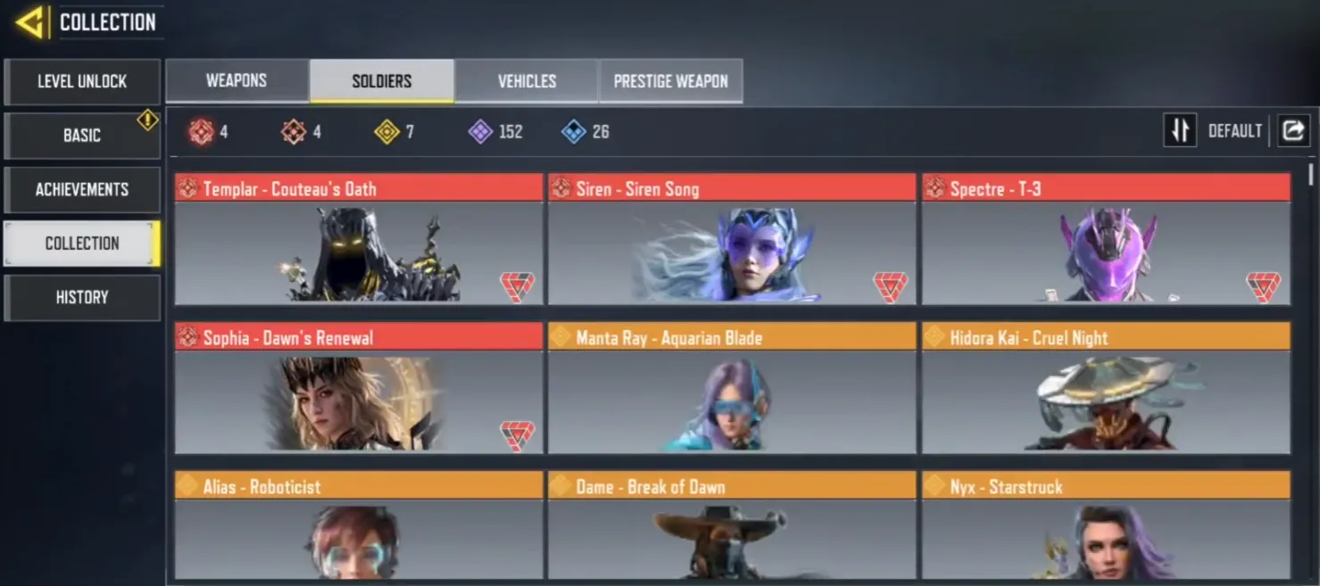 CODM2 Mythic Soldiers Max | 8 Mythic Weapons | 37 Legendary | 350+ Epic Collection