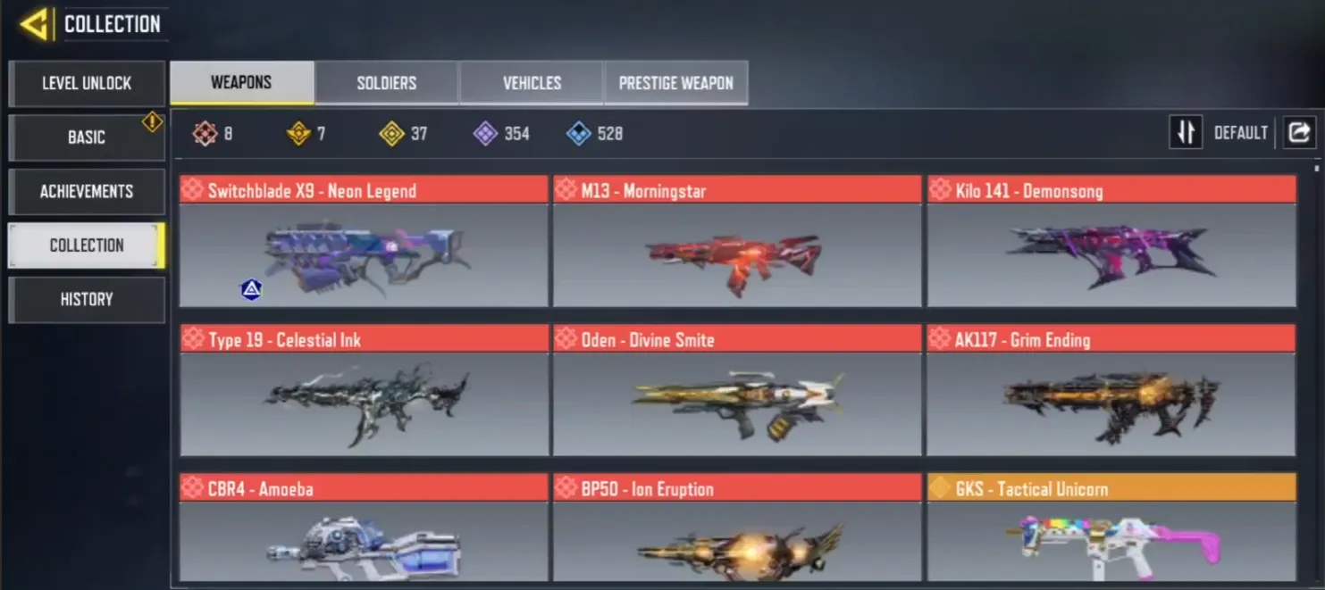 CODM2 Mythic Soldiers Max | 8 Mythic Weapons | 37 Legendary | 350+ Epic Collection